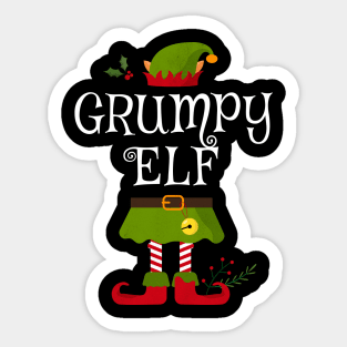 Grumpy Elf Shirt , Family Matching Group Christmas Shirt, Matching T Shirt for Family, Family Reunion Shirts Sticker